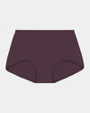 Body Cotton Full Brief in PLUM PERFECT. Flat lay front view
