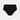 Cotton Logo Full Brief in BLACK. Flat lay front view
