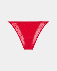 Wrapped In Bows Tanga in SALSA. Flat lay front view