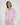 Model wears Dolce Long Pj in PINK MARLE. On body front view