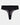 Sheer Essence Thong in BLACK. Flat lay front view