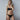 Model wears Stripe Elastic & Papertouch Push Up Bra in BLACK. On body front view