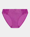 Model wears Baroque Bikini in RADIANT ORCHID. On body front view