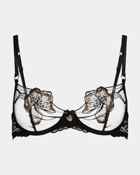 Oasis Glow Underwire Bra in BLACK. Flat lay front view