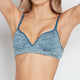 Model wears Simply Seamless Contour Bra in POSEIDON MARLE. On body front view