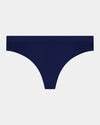 Seamless Soft Thong in Medieval Blue. Flat lay front view