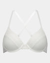 Angelica Contour Bra in WHITE. Flat lay front view