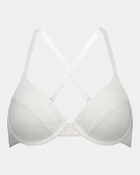 Angelica Contour Bra in WHITE. Flat lay front view