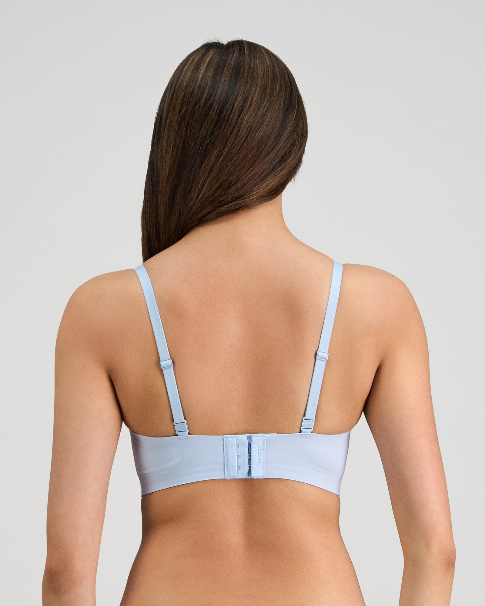 Comfit Collection Wire Free Bra in SKYWAY. Flat lay back view