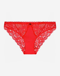Delightfully So Bikini in SALSA. Flat lay front view