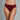 Body Cotton Bikini Twin Pack in RHUBARB/LINEN. Flat lay back view