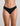 Model wears Extra-Ordinary Bikini Brief in BLACK. On body front view