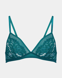 Celeste Bralette in EVERGLADE. Flat lay front view