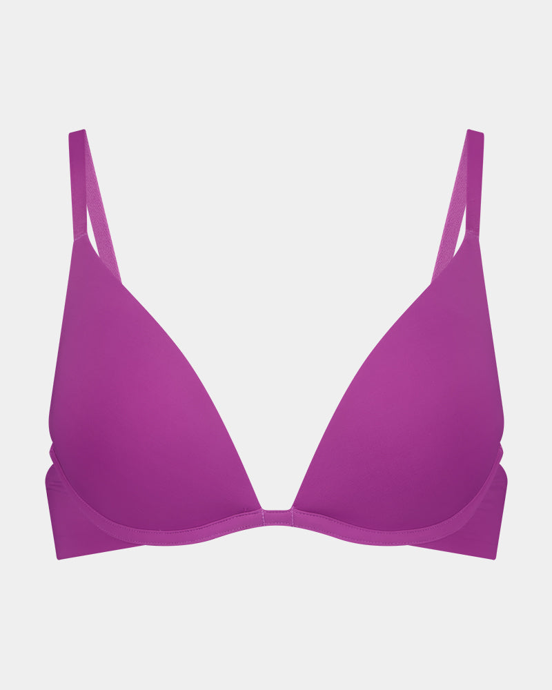 Bendon Essentials Contour Bra in RADIANT ORCHID. Flat lay front view