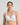 Model wears Rita Contour Bra in WHITE. On body front view