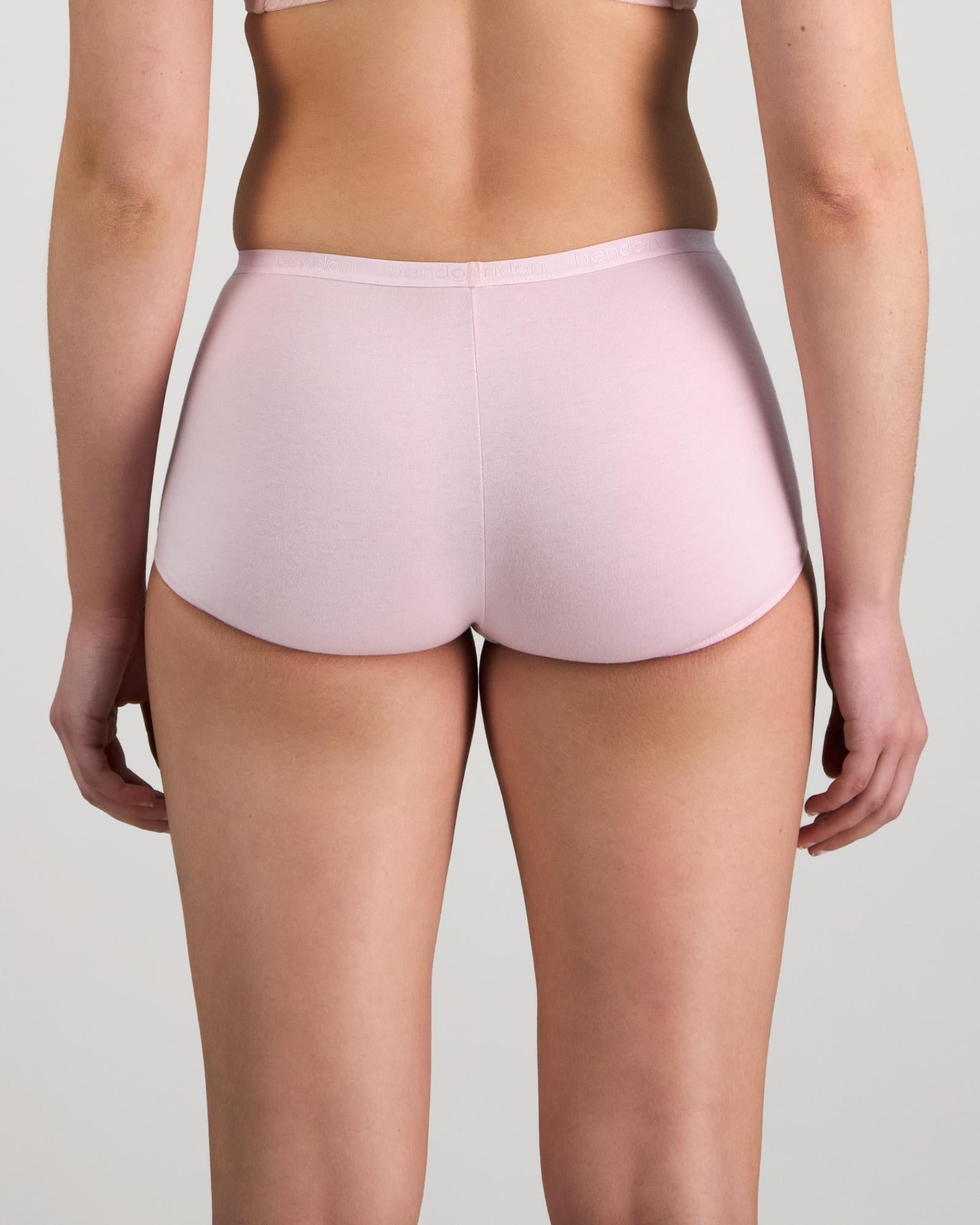 Model wears Body Cotton Full Brief in FESTIVAL BLOOM. On body back view