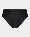 Mesmerise Midi in BLACK. Flat lay front view