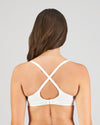 Angelica Contour Bra in WHITE. Flat lay back view