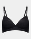 Bendon Body Lace Wire Free Bra in BLACK. Flat lay front view