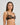 Model wears Oasis Glow Underwire Bra in BLACK. On body side view