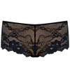 My Fit Lace Brazilian in BLACK. Flat lay front view
