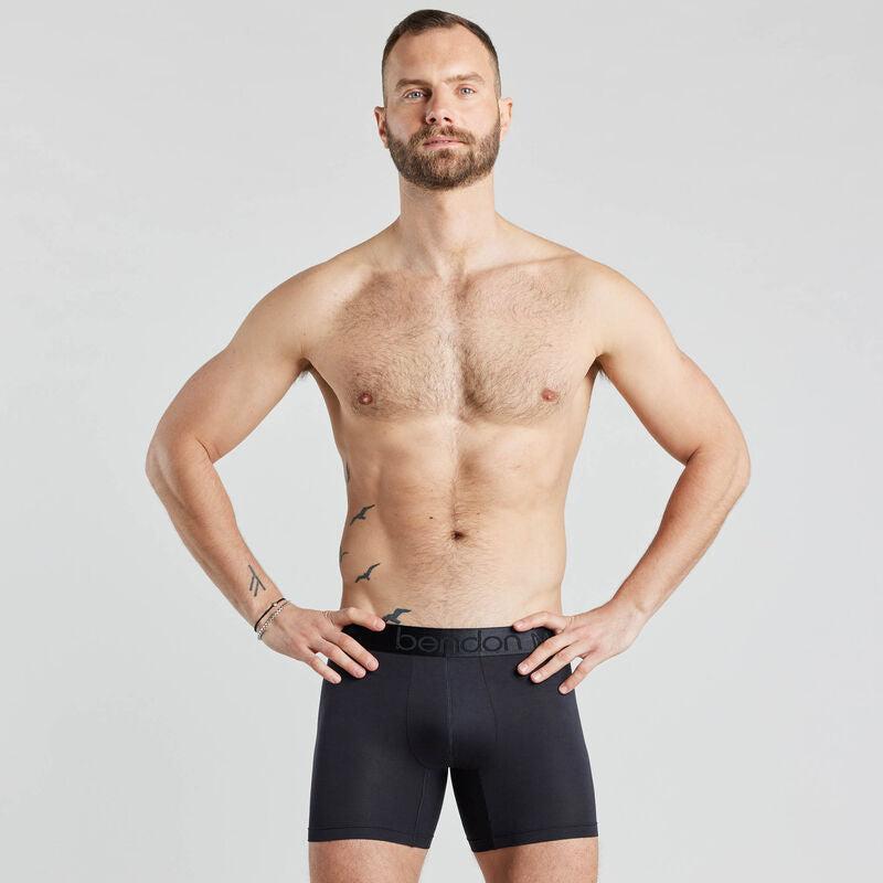 Bamboo Mens Trunk in BLACK. Feature shot