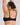 Coral Underwire Bra in BLACK. Flat lay back view
