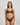 Lost Paradise Push Up Bra in BLACK PRINT. Flat lay back view