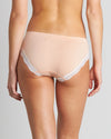 Model wears Nikki Bikini in SPANISH VILLA/WHITE. On body back view