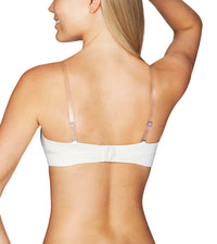 Model wears Clear Straps Bra + Lingerie Solutions in CLEAR. On body back view