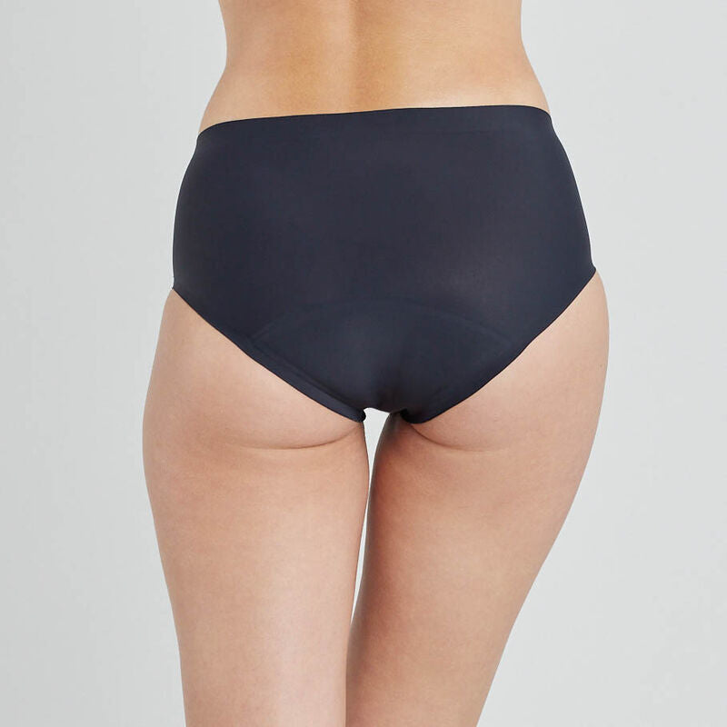 Model wears Flo Light Midi in BLACK. On body back view