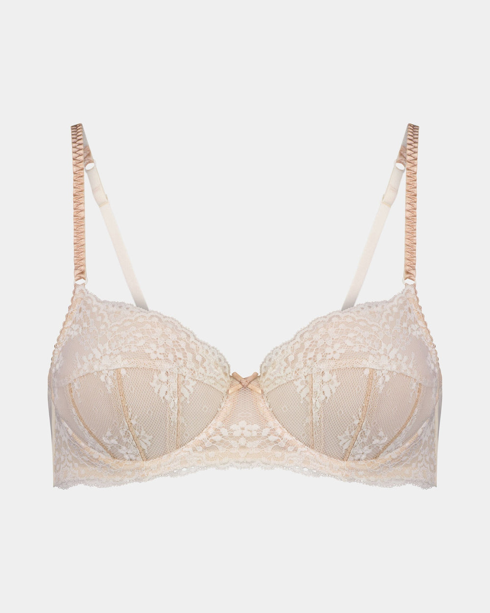 Sofia Underwire Bra in CAMEO. Flat lay front view