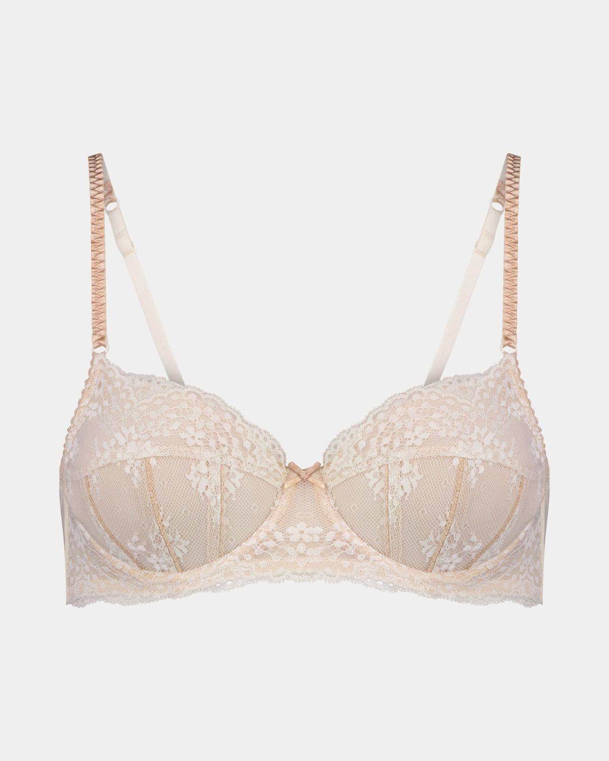 Sofia Underwire Bra in CAMEO. Flat lay front view