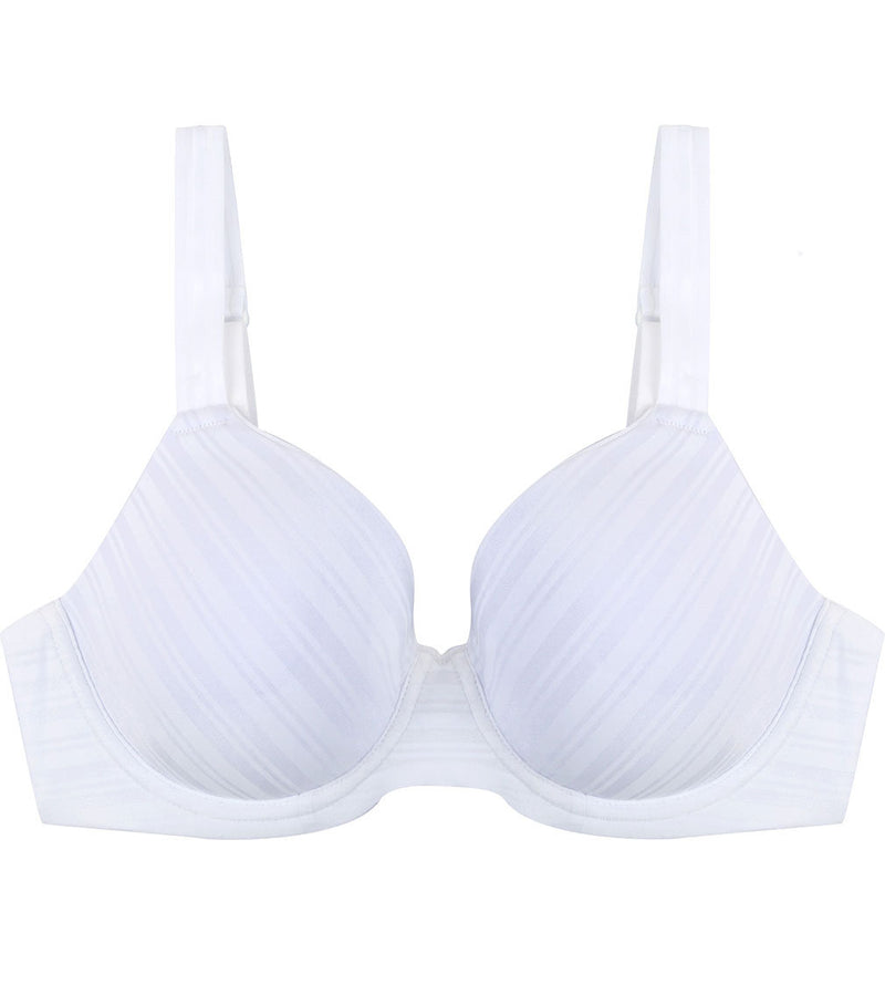 Rita Contour Bra in WHITE. Flat lay front view