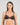 Model wears Sheer Impact Contour Bra in BLACK. On body front view