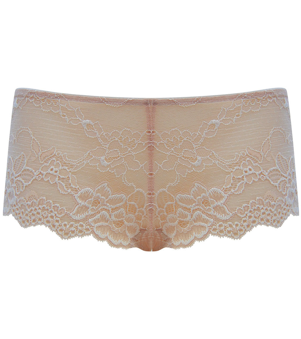 My Fit Lace Brazilian in FRAPPE. Flat lay front view