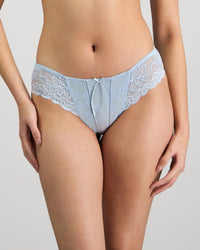 Model wears Yvette Bikini in SKYWAY. On body front view