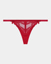 Heavenly Thong in PERSIAN RED. Flat lay front view