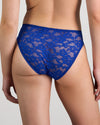 Model wears Leonie High Cut Brief in SURF THE WEB. On body back view