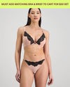 Aziza Contour Bra in SILVER PINK/BLACK. Feature shot