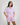 Model wears Bonbon Short Pj in PALE LILAC. On body side view