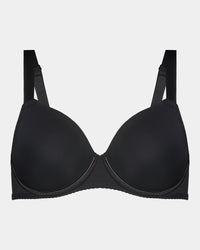 Body Basics Contour Bra in BLACK. Flat lay front view