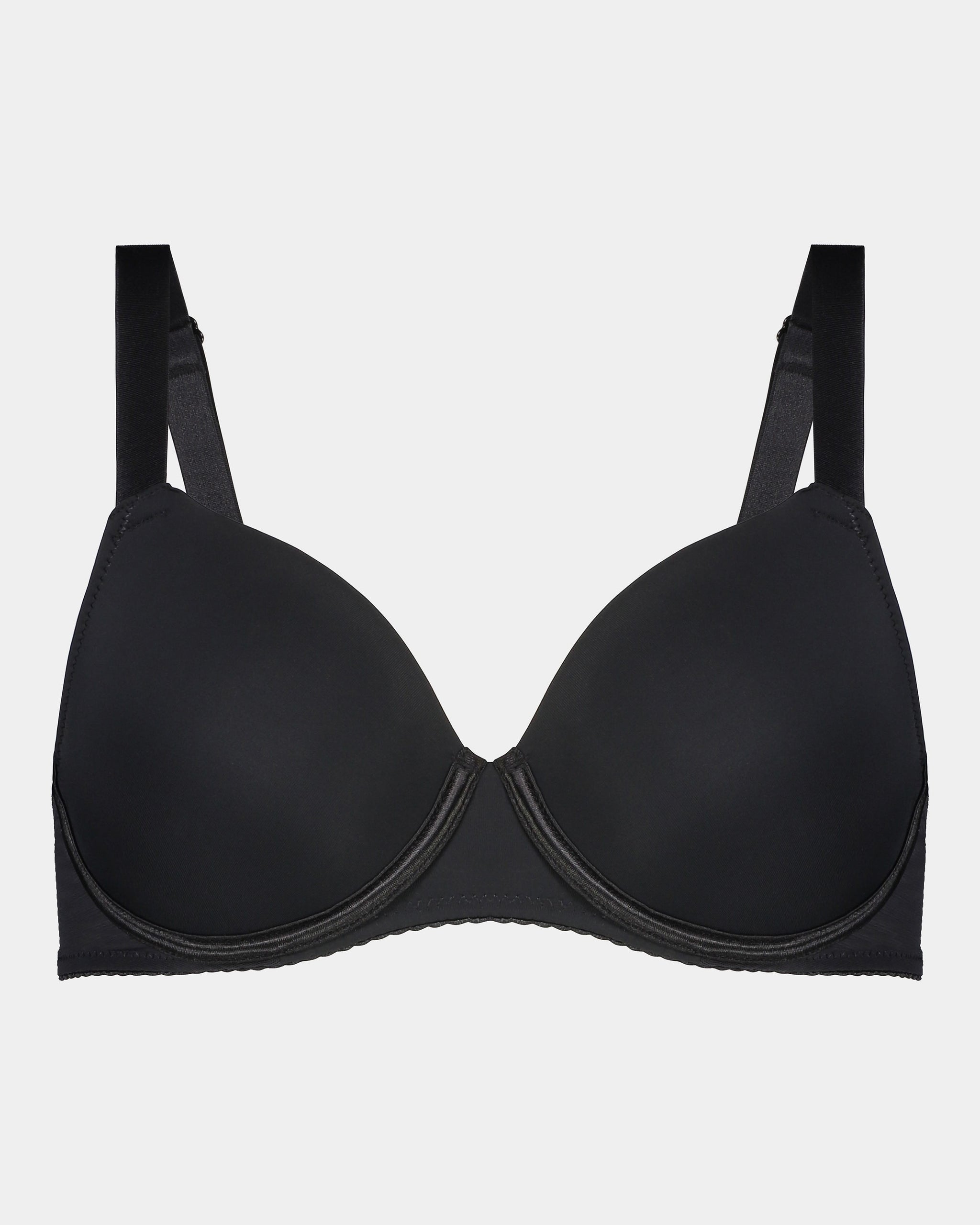 Body Basics Contour Bra in BLACK. Flat lay front view