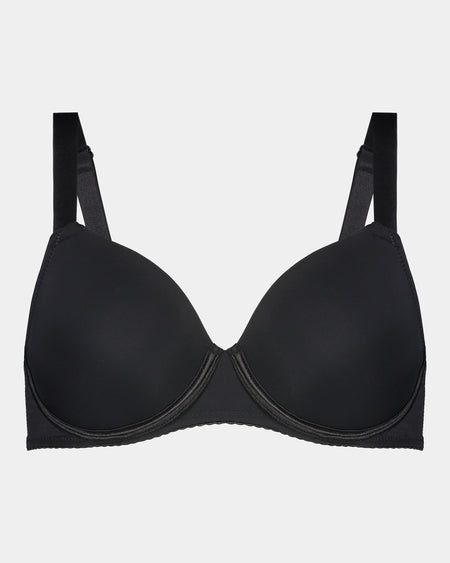 Body Basics Contour Bra in BLACK. Flat lay front view