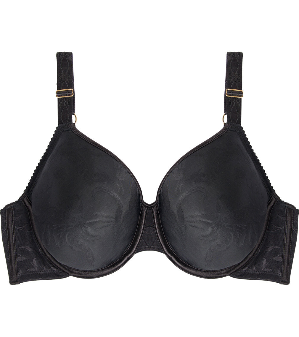 Profile Perfect Contour Bra in BLACK. Flat lay front view