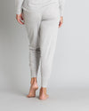 Model wears Insomnia Jogger in LIGHT GREY MARLE. On body back view