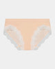Nikki Bikini in SPANISH VILLA/WHITE. Flat lay front view