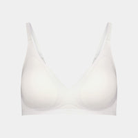 Comfit Collection Wire Free Bra in WHITE. Flat lay front view