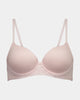 Delightfully Smooth Contour Bra in ICY PINK. Flat lay front view