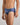 Model wears Bamboo Mens Brief in VINTAGE INDIGO. On body side view